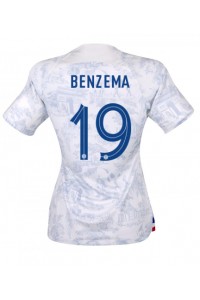 Frankrike Karim Benzema #19 Fotballdrakt Borte Klær Dame VM 2022 Korte ermer